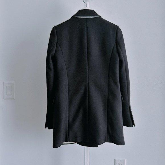 Zara Winter Wool Coat in Navy - Size XS - Picture 3 of 6